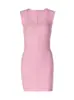 Vestido Sexy Bodycon de Color Sólido, Ajustado, sin Mangas, con Escote en V, Cremallera y Tirantes para Mujer - Lo Más Vendido Nuevo en Amazon Transfronterizo