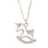 Original 925 prata esterlina Trojan colar feminino simples nicho design unicórnio pingente clavícula cadeia moda presente de aniversário