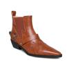 Botas Vaqueras Occidentales Europeas y Americanas 2026 con Bloques de Color, Decoración de Hebilla Metálica, Botas de Media Pantorrilla, Botines Chelsea de Punta