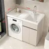 Gabinete de lavandería para balcón con fregadero integrado y tabla de lavar, gabinete para lavadora de carga frontal, combinación de gabinetes de baño, venta al por mayor de fábrica