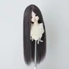 Peruca para Boneca BJD 346 Folha Luo Li Acessórios de Cabelo para Vestir Boneca Franja Longa Cabelo Longo Liso Múltiplas Cores Disponíveis