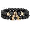 Venta Caliente Conjunto Micro Zircón Espartano Casco Guerrero Piedra Mate Conjunto de Cuentas Pulsera AliExpress Amazon