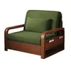 Sofá cama, sofá cama multifuncional estilo chino, doble propósito para el hogar y el estudio, sofá cama extensible, sofá cama plegable de cuero encerado al aceite