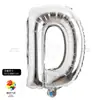 Globo Alfanumérico Mediano Dorado y Plateado de 32 pulgadas Decoración de Cumpleaños Papel de Aluminio Fiesta de Bodas Set de Película de Aluminio Arreglo Globo