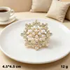 Broche de girasol de moda, hebilla de bufanda de cristal, hebilla antiexposición, broche de ramillete de diamantes de imitación, broche de perla para traje, joyería