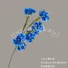 Flores Artificiais com 8 Flores Trombeta Pequenas, Flores de Seda para Casamento, Atacado Transfronteiriço, Adereços para Fotos, Guia de Paisagem, Decoração de Parede de Flores de Fundo
