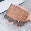 Nueva cartera corta con bisagras y costuras para hombre, elegante, dos en uno, esmerilada, multitarjeta, gran capacidad, multicapa