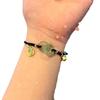 Nueva Hebilla Ping An Cuerda de Mano para Pareja Pulsera Pequeña Tejida con Cascabel Bendición para Pareja Regalo para Novio Novia