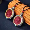 Colgante de Buda de Cinabrio Crudo de los Doce Signos del Zodíaco para Hombres y Mujeres, Amuleto de Buena Suerte para Año de Nacimiento, Collar de Regalo de Cumpleaños para Parejas al por Mayor