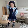 Disfraces de Policía Conejo para Niñas, Conjunto de Otoño 2025 Nueva Moda Infantil de Otoño, Vestido Estilo Academia para Bebé Niña