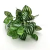 Ramo Pequeño Artificial Transfronterizo de Hojas de Rábano Verde, Hojas de Camote, Flores Artificiales, Muros Verdes de Plantas, Decoración de Pared de Césped, Arreglo Floral para Valla de Balcón