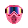 Óculos de Proteção para Moto com Máscara Facial Removível, à Prova de Vento, Anti-respingo, com Proteção UV400 para Ciclismo Off-road