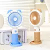 Ventilador de mano portátil de dibujos animados con orejas pequeñas para estudiantes, con base de soporte para teléfono móvil, control de tres velocidades, ventilador recargable