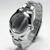 Caixa de relógio com vidro de safira, pulseira de três elos/cinco elos, compatível com movimento 8215/1612, conjunto completo de acessórios para relógio