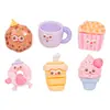 Taza de Té de Leche con Helado de Dibujos Animados Galleta Juguete de Comida Accesorios para Joyería de Resina DIY Pegamento de Crema Funda para Teléfono Móvil Material para Pasador de Pelo