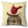 Amazon Transfronterizo Más Vendido Artículos para el Hogar Funda de Almohada de Gato de Dibujos Animados Cojín Lumbar para Coche Funda de Cojín para Dormitorio Venta al por Mayor de Fábrica
