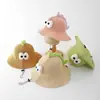 Chapéu de Sol de Palha Cartoon com Proteção Solar para Homens e Mulheres, Chapéu de Viagem Respirável com Aba Larga, Chapéu Infantil, Chapéu de Pescador Fino de Verão para Bebê