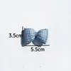 Pequenos acessórios de laço de algodão com bordado xadrez fresco acessórios acessórios para roupas diy acessórios para cabelo acessórios para penteado acessórios