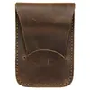 Portatarjetas de Cuero Crazy Horse Portátil Ultradelgado Bolso para Tarjetas Bancarias Billetera para Efectivo Portatarjetas de Identificación de Negocios Portatarjetas