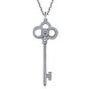 Collar de plata de ley con forma de llave de moda coreana, colgante de joyería para mujer, collar de plata de ley 925 al por mayor