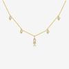 Collar largo colgante de bufanda de circonio de color en forma de pera de plata esterlina S925 nuevo circonio de calidad Ins Europa y América Amazon