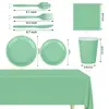 Punto Colorido Color Puro Fiesta de Cumpleaños Vajilla Desechable Set Suministros para Bodas y Fiestas Picnic Vasos y Platos de Papel