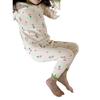 Conjunto de roupa de casa infantil unissex com estampa de desenho animado, ideal para o outono e inverno. Pijama macio e confortável para crianças, tamanhos 80 a 150, com calça comprida.
