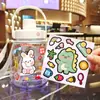 Benny Oso Dibujo Animado Lindo ins Taza Térmica Taza Panza Grande Pegatina pvc Taza de Agua Pegatina Impermeable Pegatina para Diario