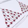Accesorios de diamantes de imitación de AliExpress, cadena de pecho sexy de lujo para discoteca, cadena corporal con borlas sencillas y modernas para mujer, venta al por mayor