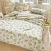 Colchoneta Refrigerante de Látex para Verano 2026, Juego de Cuatro Piezas de Colcha de Verano, Colchoneta Individual de Seda Helada para Dormitorio, Juego de Tres Piezas de Colchoneta con Aire Acondicionado, Lavable a Máquina