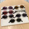 Gg Nuevas Gafas de Sol Ovaladas de Metal Lente Cruzada Estilo Ins Europeo y Americano Mismo Estilo Xiaohongshu Moda Lujo Accesible para Mujer