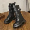 Botas femininas abaixo do joelho 2026 outono e inverno botas longas de cano alto para desfiles de moda infantil botas de cano alto de princesa