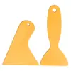 Nuevo raspador triangular grueso pala amarilla pequeña raspador duro herramienta aplicación de película para coche plástico raspador pequeño pegatinas para diario anti