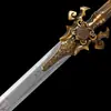 Espada de Vidro Dourada Espada Nengzihao de Shen Guanglong Espada e Lâmina Integradas Longquan Peça de Exibição da Coleção de Presentes Arma Branca Sem Afiação