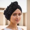 Aliexpress Wish Estilo Novo Transfronteiriço Chapéu Africano com Grande Desenho Floral na Lateral, Chapéu Indiano, Chapéu Headwrap, Venda Direta do Fabricante