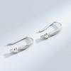 Pendientes de plata de ley S925 con forma de tres diamantes, con un solo diamante, estilo japonés y coreano, chapados en oro, para mujer.