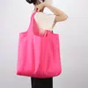 Bolsa de Compras Dobrável Impermeável Extra Grande de Tecido Oxford com Alça de Ombro Grande Capacidade Bolsa de Armazenamento para Supermercado Cor Pura Ecológica Bolsa Dobrável