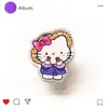 Hello Kitty Acrílico Desenho Animado Periférico Anime Clipe PP Papelaria Estudante Multifuncional Vertical Papel de Teste Documento Clipe de Anotação