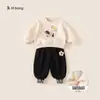 Sudadera de Forro Polar de una Pieza para Niñas Bangxuan Estilo Invierno Suéter de Cachorro Ropa para Bebé Nueva Espesa Cálida Sudadera para Niños Moderna