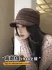 2026 Nuevo Popular Sombrero Octagonal de Gamuza Coreano Dongdaemun para Mujer, Primavera, Otoño e Invierno, Gorra de Equitación Color Café