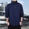 Jaqueta Corta-Vento Impermeável Fujian Goods Masculina Estilo Primavera/Outono Solta Versátil Jovem Gola Alta Top