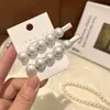 Presilha de Cabelo de Alta Qualidade Estilo Dongdaemun Coreano com Pérolas e Strass Estilo Francês para Mulheres, Presilha para Franja, Presilha Lateral, Grampo de Cabelo