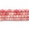Polvo Flor de Durazno Flor Punto Jade Persa Cuentas Sueltas Blanco Polvo Color Fresa Calcedonia Persa Cuentas Redondas Venta al por Mayor Joyería DIY con Cuentas
