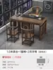 Balcón Apartamento Pequeño Mesa de Té y Sillas Combinación Nuevo Estilo Chino Madera Maciza Oficina Mesa de Café Una Mesa Cinco Sillas Hogar Mesa de Té Kung Fu
