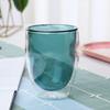 Taza de Café Aislada de Doble Capa con Revestimiento Interior de Colores, Vaso de Agua de Gran Capacidad, Taza para Jugo y Leche de Vidrio de Borosilicato Alto con Forma de Huevo para el Hogar