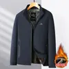 Comercio Exterior Exportación Primavera 2026 Nueva Chaqueta Gruesa con Forro de Polar para Hombres de Mediana Edad y Mayores, Abrigo de Algodón para Papá
