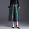Calça larga jacquard estilo chinês para mulheres, nova coleção outono 2026, cintura alta, cobre o quadril, perna reta, fluida, solta e casual