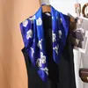 Pañuelo Cuadrado Delgado de Diseño de Nicho Estilo Francés para el Trayecto Diario, Top Tubo Decorativo Elegante y con Estilo Bufanda de Seda, Bufanda de Cuello Multiusos para Mujer