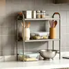 Prateleira de Armazenamento para Cozinha, Porta-Temperos Multifuncional, Prateleira de Armazenamento Multicamadas, Organizador Móvel para Bancada