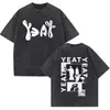 [Lavado Transfronterizo] Estilo de Vida de Rapero Camiseta Lavada Retro Hombres y Mujeres Moda Hip-Hop Alta